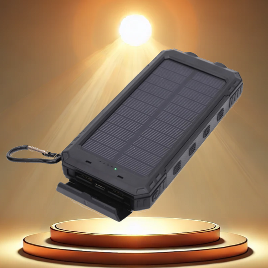 Solar Power Bank Portable Large Capacity Charger Compatible with IOS Android USB-A and USB-C Fast Charging